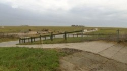 Die Nordstory Land unter auf Hallig Hooge